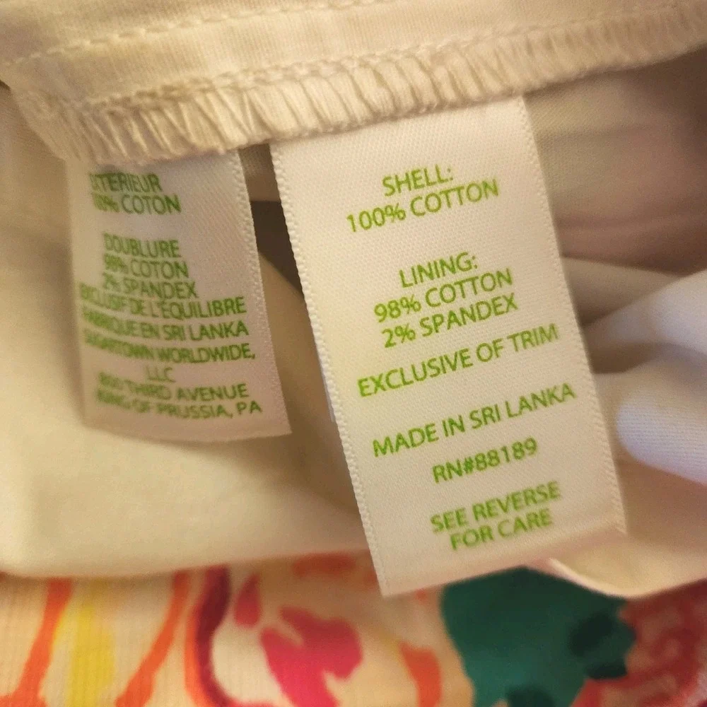 Lilly Pulitzer Womens Tropical Print Skort Sz 00 Bright Pink & Green Beach Skirt
